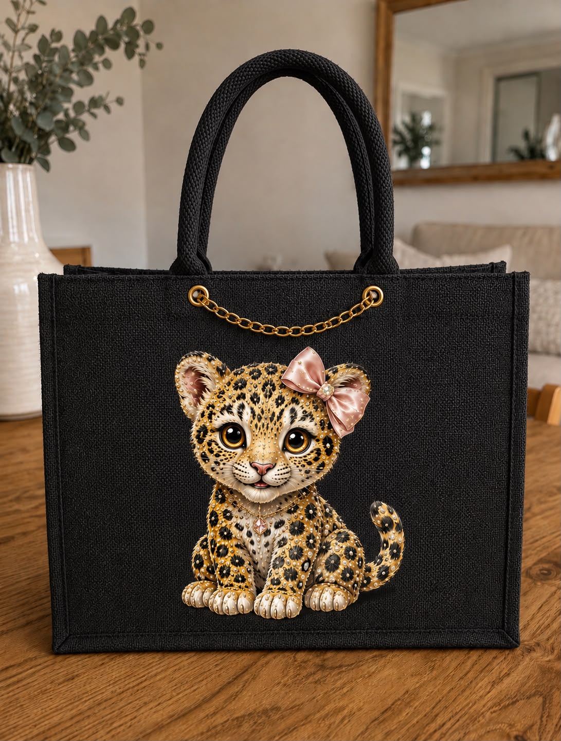 Tote Bag de Yute Personalizada - Colección Animal print