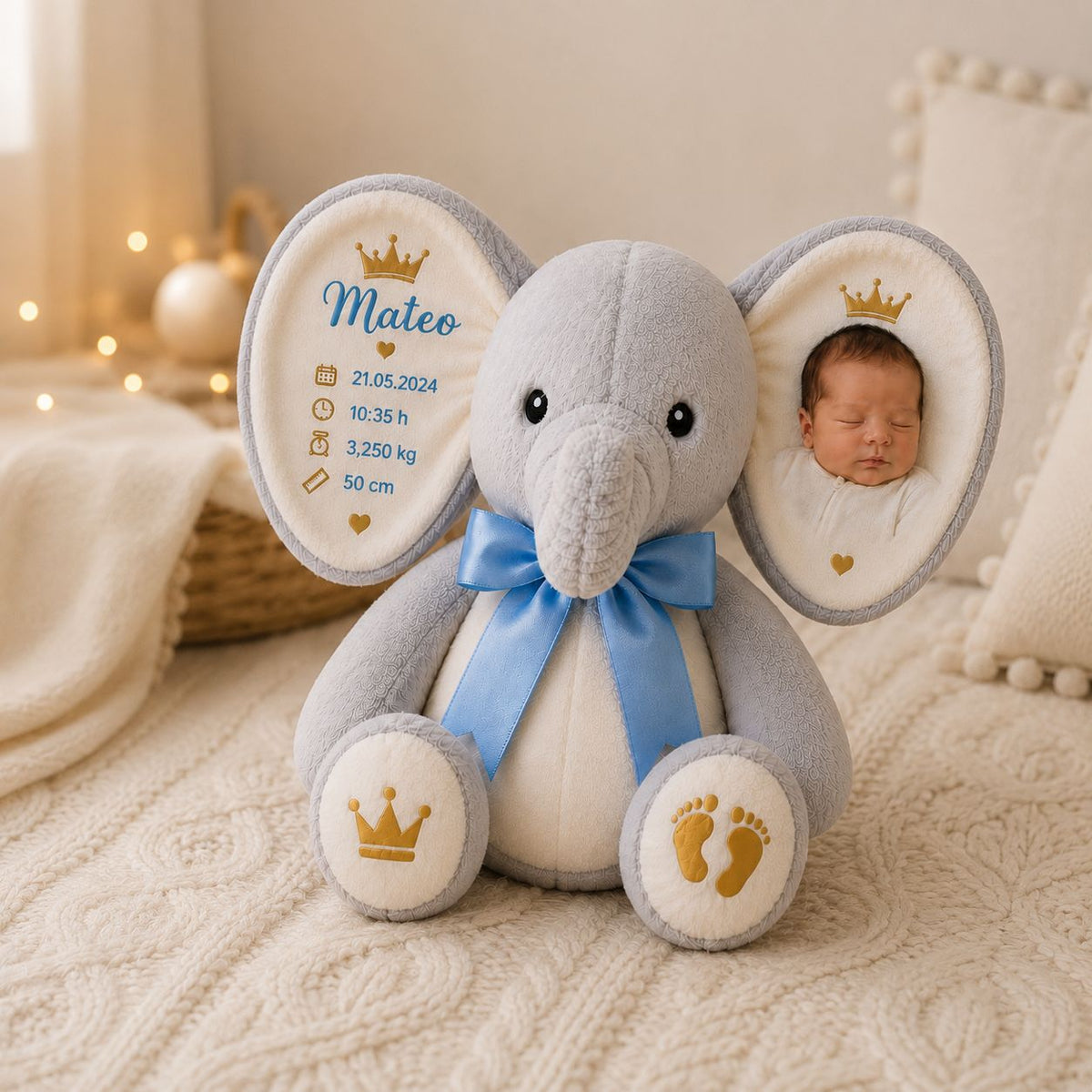 🐘 ELEFANTE MAXI PERSONALIZADO! 42 CM!