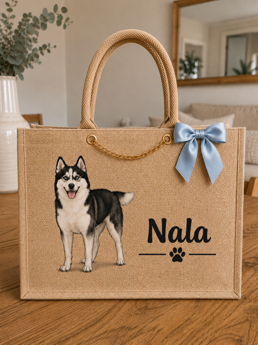 Bolso personalizado con la foto y nombre de tu mascota
