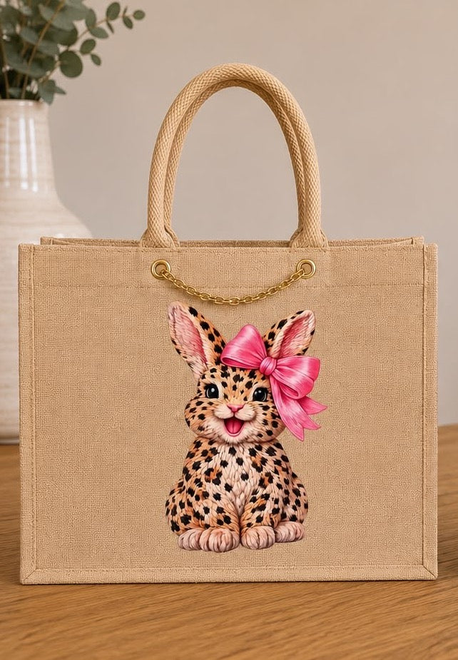 Tote Bag de Yute Personalizada - Colección Animal print