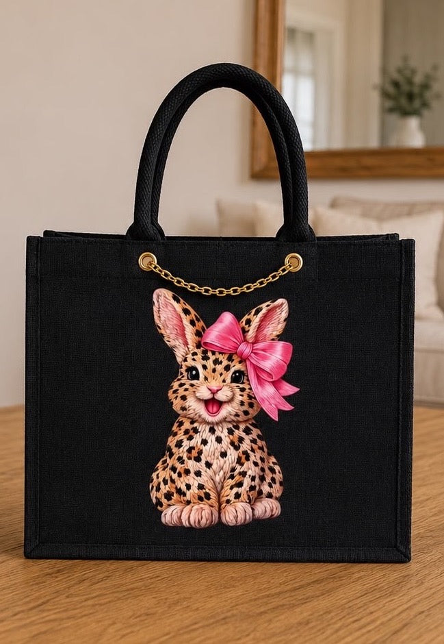 Tote Bag de Yute Personalizada - Colección Animal print