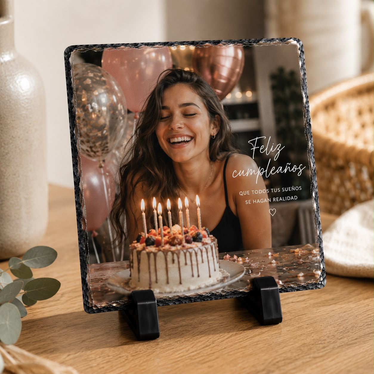 Piedra de Pizarra Personalizada con Foto — Recuerdo para Toda la Vida