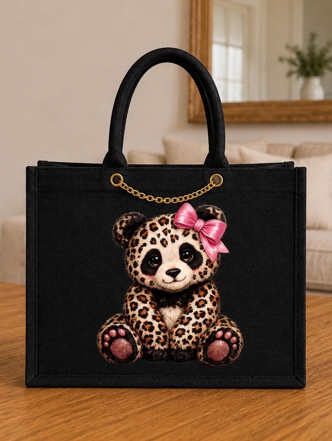 Tote Bag de Yute Personalizada - Colección Animal print