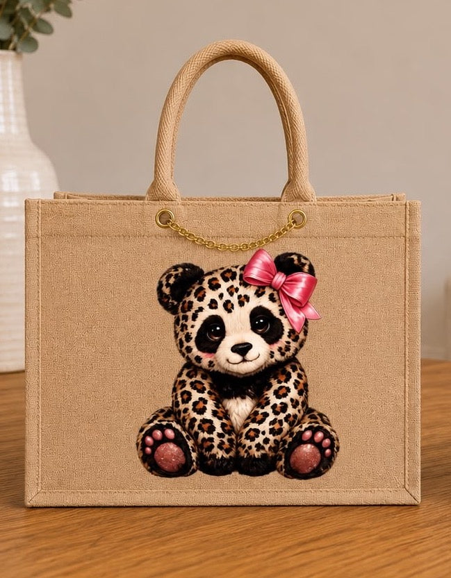 Tote Bag de Yute Personalizada - Colección Animal print