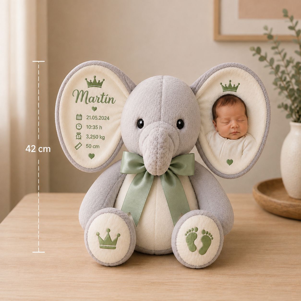 🐘 ELEFANTE MAXI PERSONALIZADO! 42 CM!