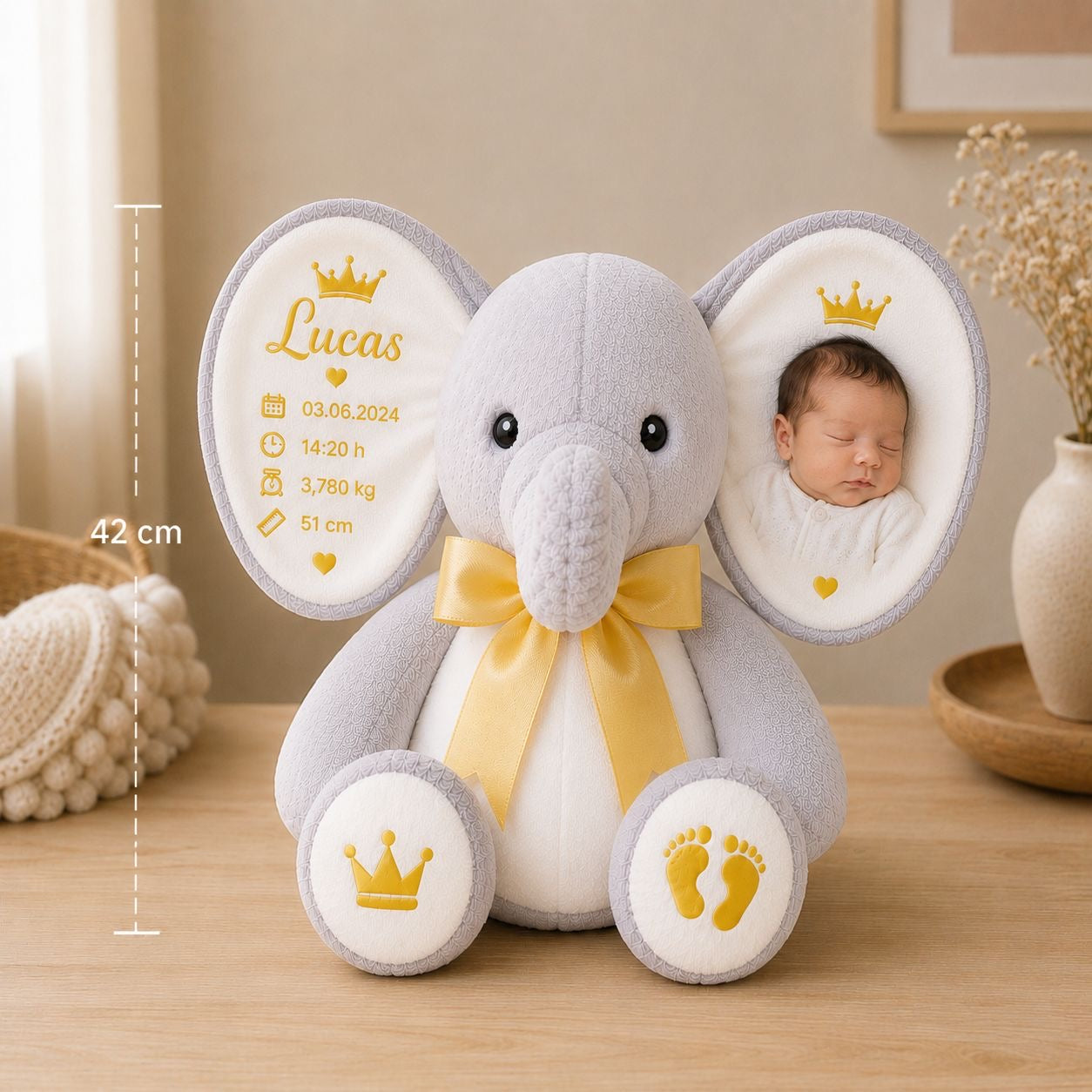 🐘 ELEFANTE MAXI PERSONALIZADO! 42 CM!