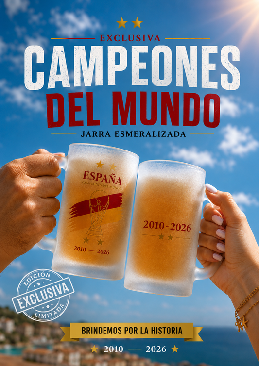 Jarra de cerveza España Campeones del Mundo