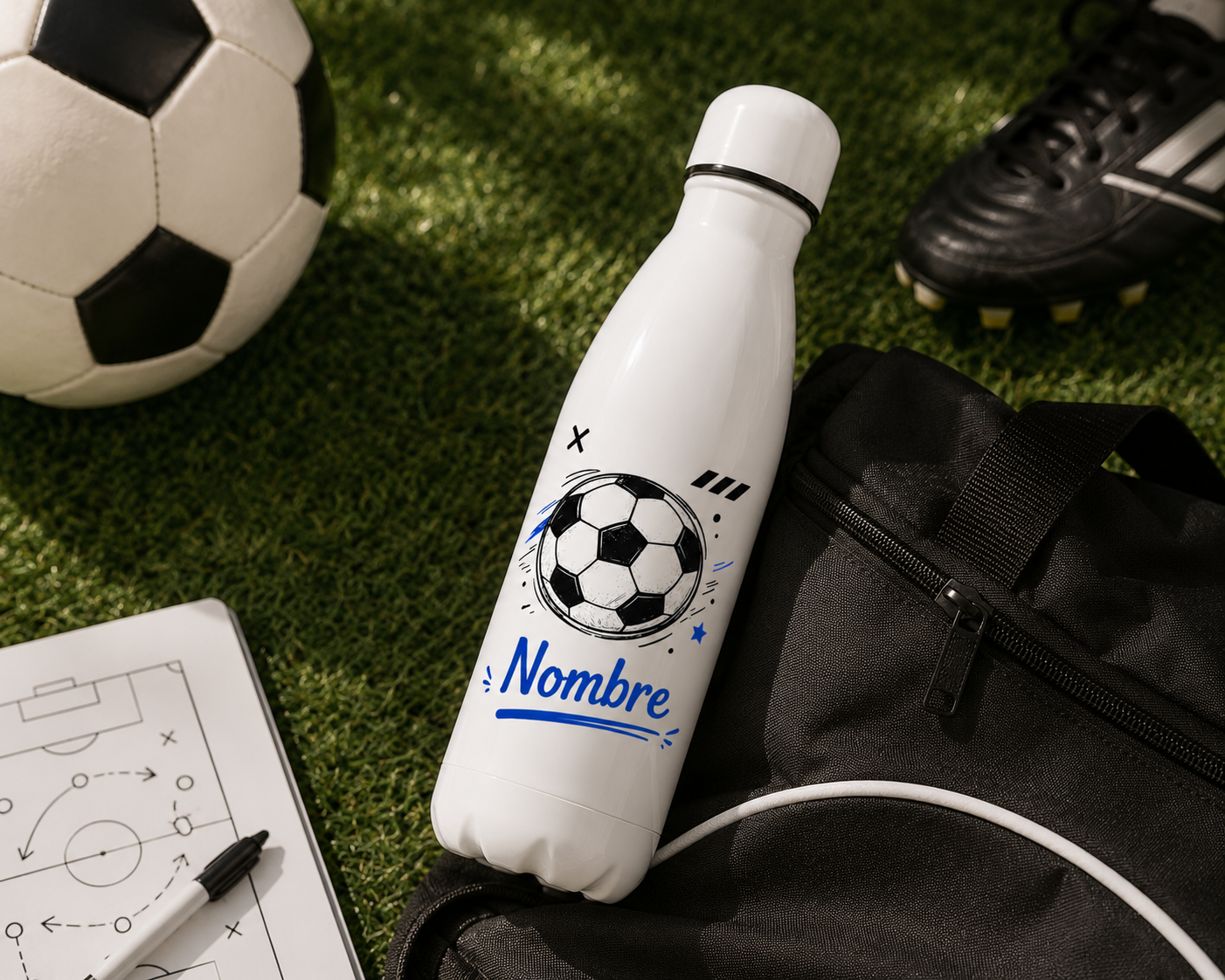 Botella de Acero Inoxidable Personalizada Fútbol - 500ml