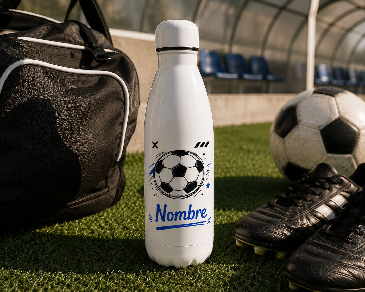 Botella de Acero Inoxidable Personalizada Fútbol - 500ml