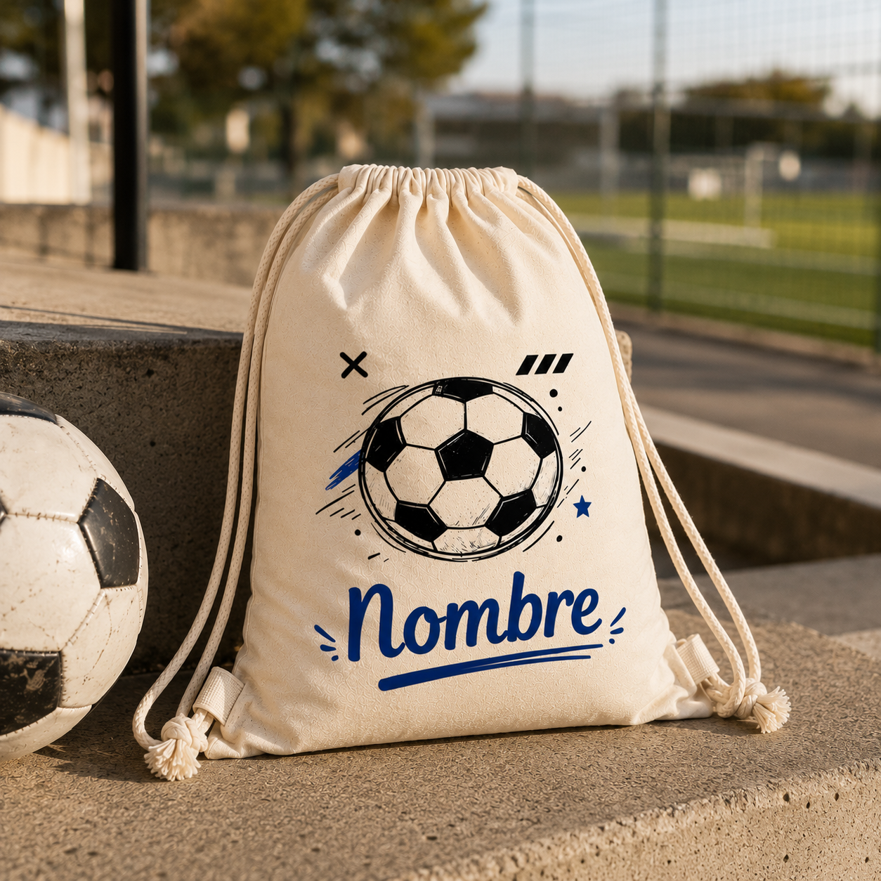 Mochila Infantil de Cuerdas Personalizada Fútbol