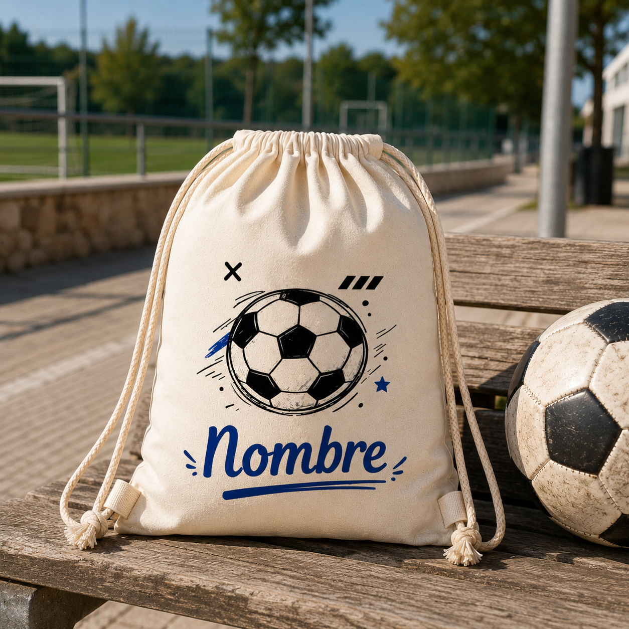 Mochila Infantil de Cuerdas Personalizada Fútbol