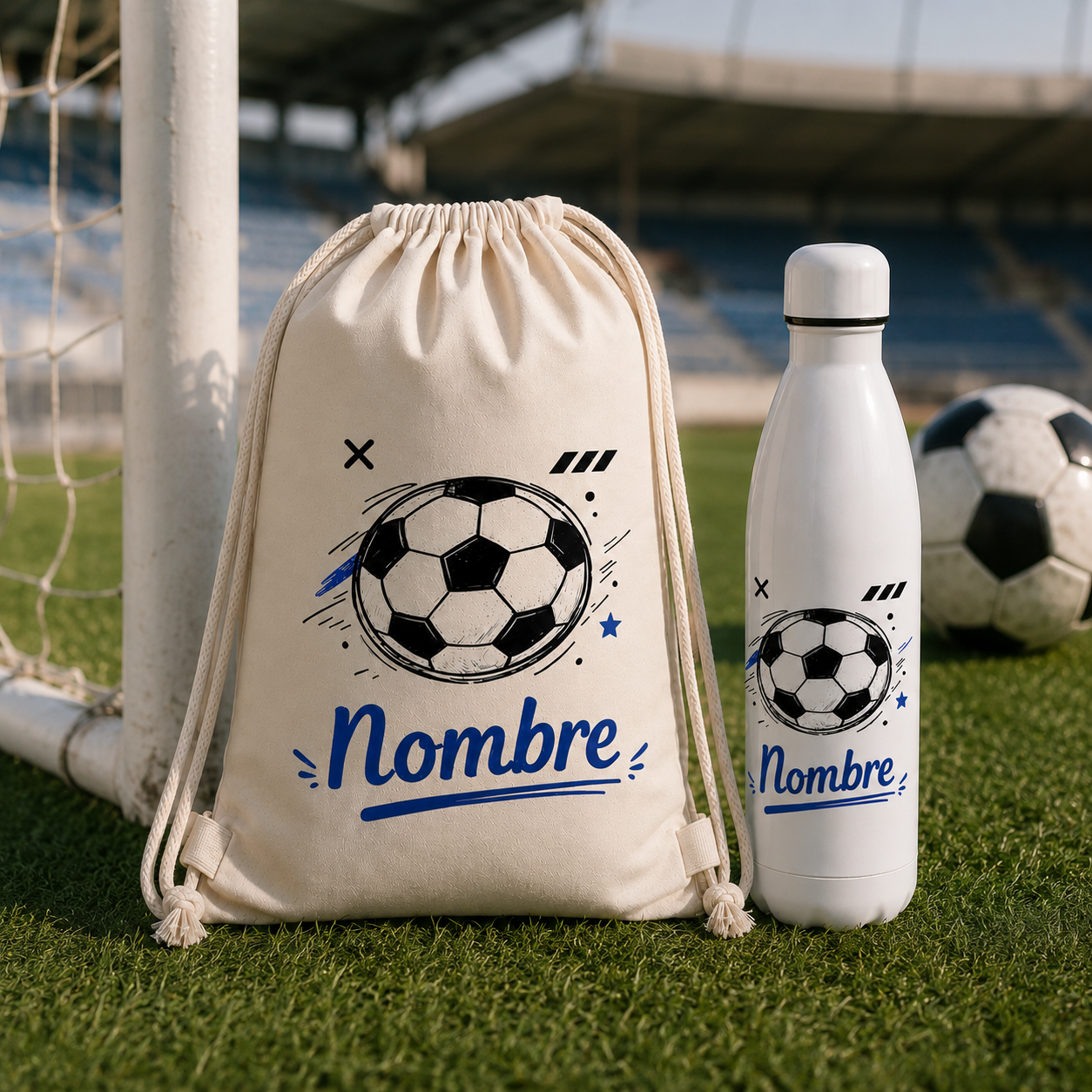 Pack Infantil Fútbol Personalizado - Mochila + Termo