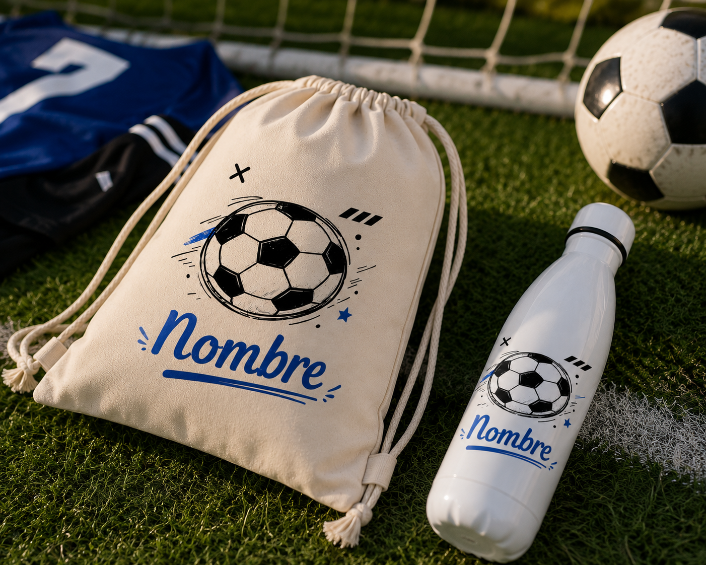 Pack Infantil Fútbol Personalizado - Mochila + Termo