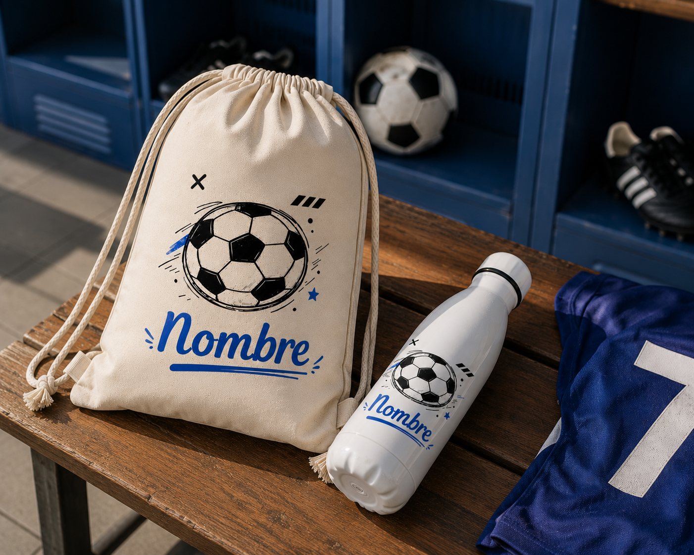 Pack Infantil Fútbol Personalizado - Mochila + Termo
