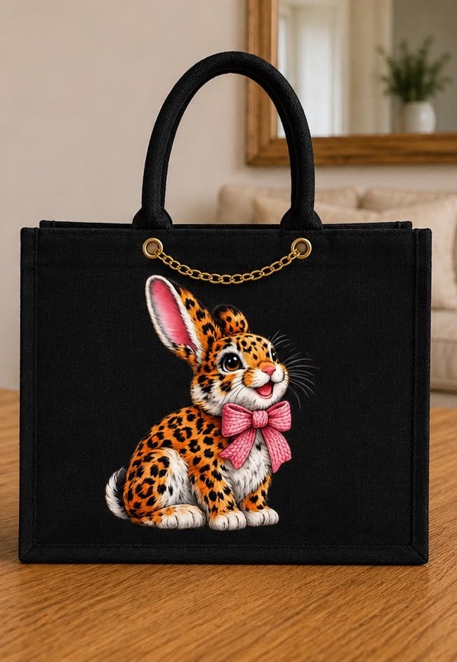 Tote Bag de Yute Personalizada - Colección Animal print