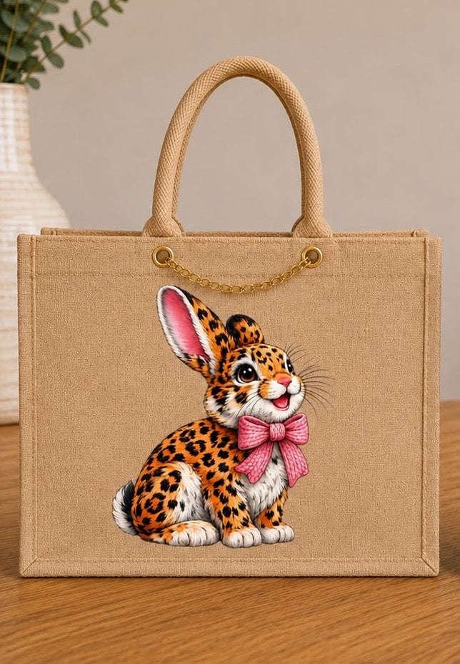 Tote Bag de Yute Personalizada - Colección Animal print