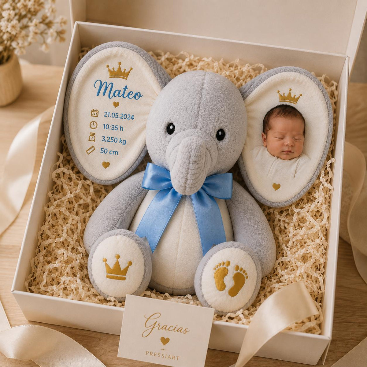 🐘 ELEFANTE MAXI PERSONALIZADO! 42 CM!